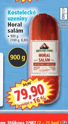 Kostelecké uzeniny Horal salám