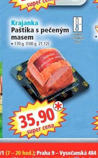Krajanka Paštika s pečeným masem