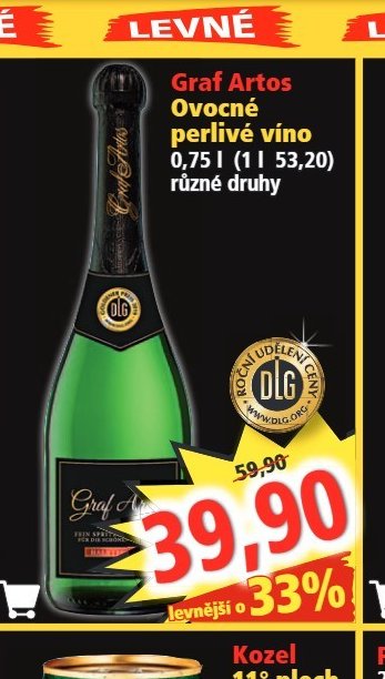 Graf Artos Ovocné perlivé víno 0,75 l