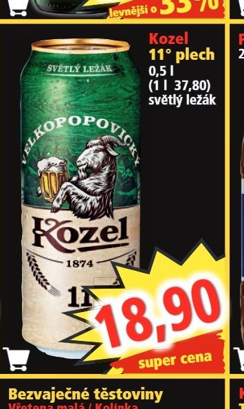 Kozel 11° plech 0,5 l