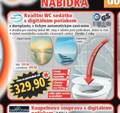 WC sedátko s digitálním potiskem