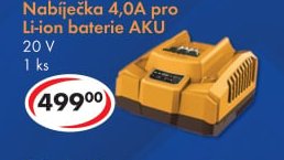 Nabíječka 4,0A pro Li-ion baterie AKU