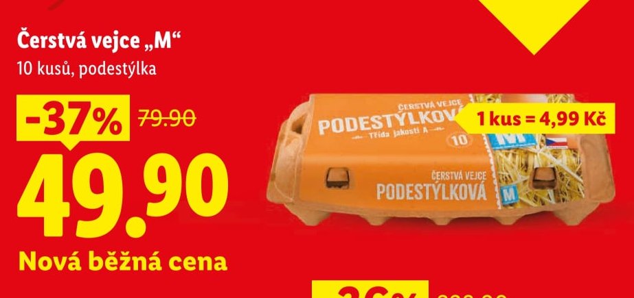 Čerstvá vejce M, 10 kusů