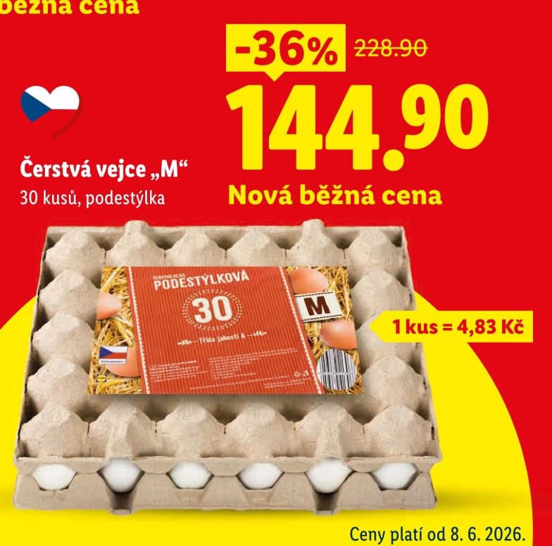 Čerstvá vejce M, 30 kusů