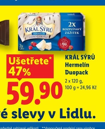 KRÁL SÝRŮ Hermelín Duopack