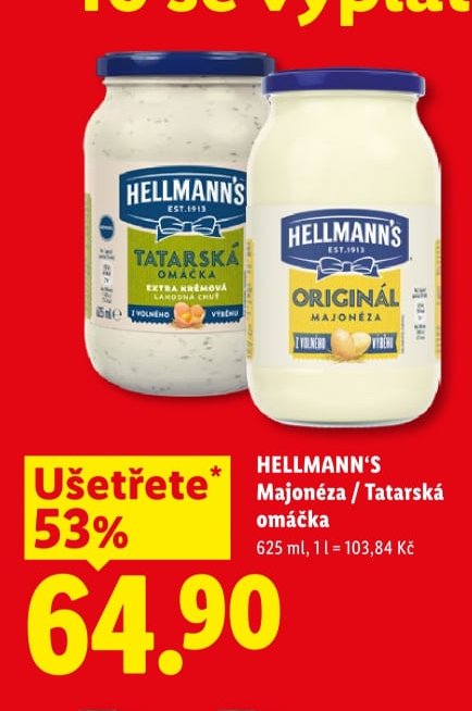 HELLMANN'S Majonéza / Tatarská omáčka