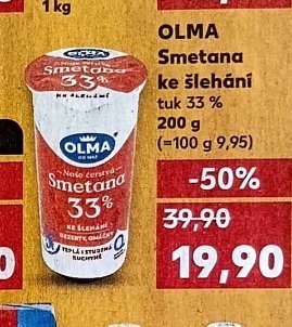 OLMA Smetana ke šlehání