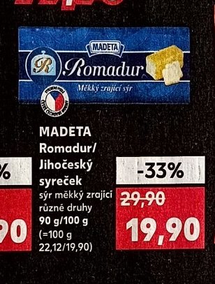 MADETA Romadur/Jihočeský syreček