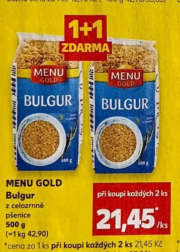 Menu Gold Bulgur