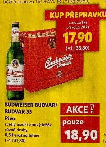 Budweiser Budvar 33 Pivo