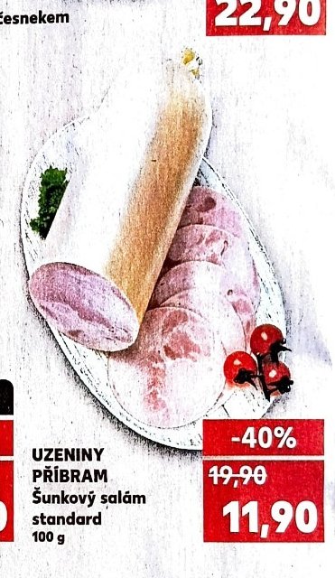 UZENINY PŘÍBRAM Šunkový salám standard