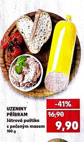 UZENINY PŘÍBRAM Játrová paštika s pečeným masem 100 g