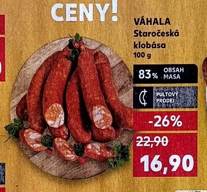 VÁHALA Staročeská klobása 100 g