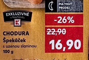 CHODURA Špekáček s uzenou slaninou 100 g