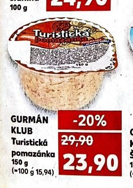 Gurmán Klub Turistická pomazánka