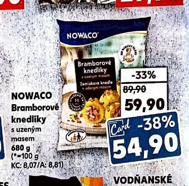 NOWACO Bramborové knedlíky s uzeným masem