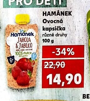 HAMÁNEK Ovocná kapsička různé druhy 100 g