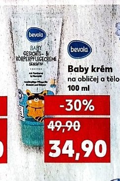 BEVOLA Baby krém na obličej a tělo 100 ml