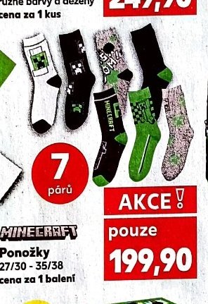 Minecraft Ponožky - Kaufland aktualniletaky.eu