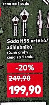 Sada HSS vrtáků/záhlubníků