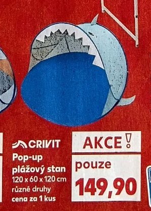 Crivit Pop-up plážový stan 120 x 60 x 120 cm