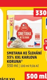 Smetana ke šlehání Karlova Koruna