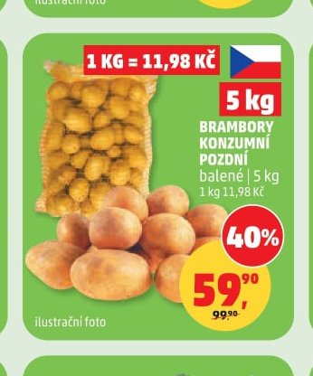 BRAMBORY KONZUMNÍ POZDNÍ