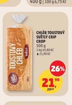 CHLÉB TOUSTOVÝ SVĚTLÝ