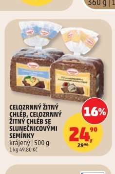 CELOZRNNÝ ŽITNÝ CHLÉB