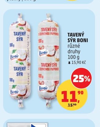 TAVENÝ SÝR BONI různé druhy 100 g