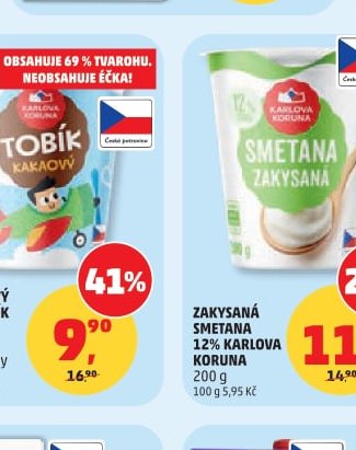 TVAROHOVÝ KRÉM TOBÍK KARLOVA KORUNA různé druhy 130 g
