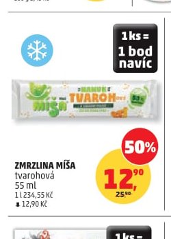 Zmrzlina Míša tvarohová