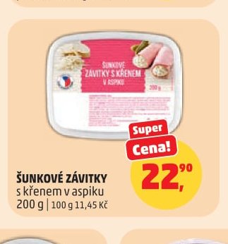 ŠUNKOVÉ ZÁVITKY s křenem v aspiku 200 g