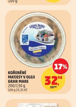 KOŘENĚNÉ MATJESY V OLEJI GRAN MARE 200/130 g