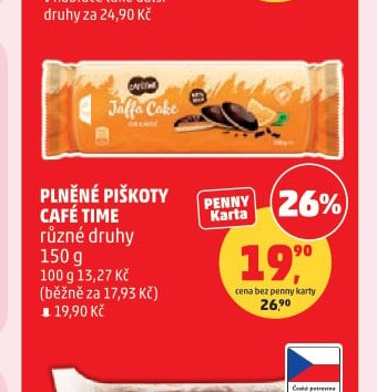 Plněné piškoty Café Time