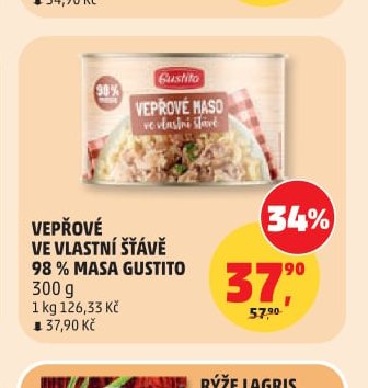 Vepřové ve vlastní šťávě Gustito