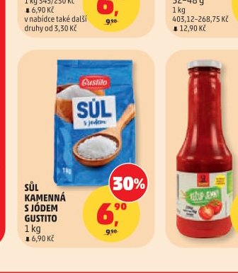 Sůl kamenná s jódem Gustito