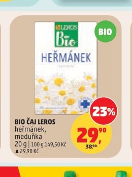 Bio čaj Leros Heřmánek