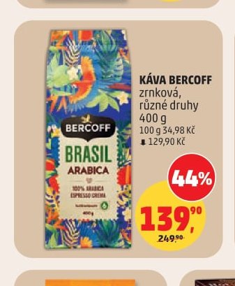 KÁVA BERCOFF zrnková