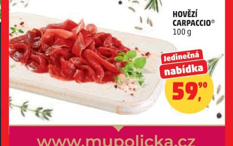 Hovězí Carpaccio