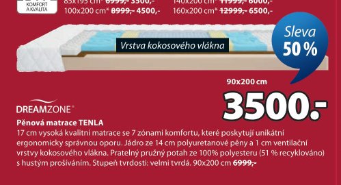 Pěnová matrace TENLA
