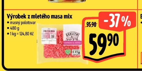 Výrobek z mletého masa mix