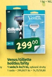 Venus/Gillette holítko/břity