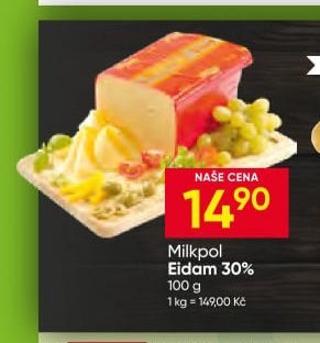 Milkpol Eidam 30% - Hruška aktualniletaky.eu