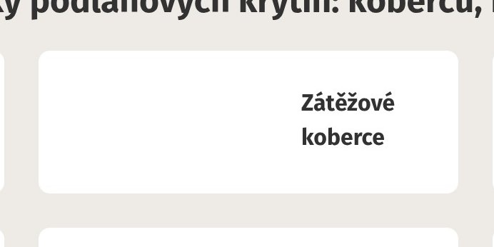 Zátěžové koberce