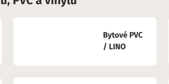 Bytové PVC / LINO