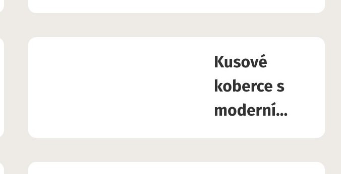 Kusové koberce s moderní...