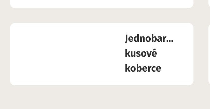 Jednobar... kusové koberce