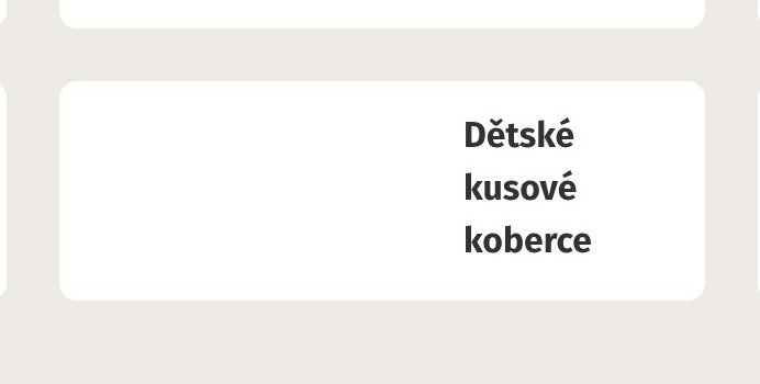 Dětské kusové koberce