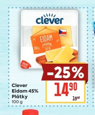Clever Eidam 45% Plátky